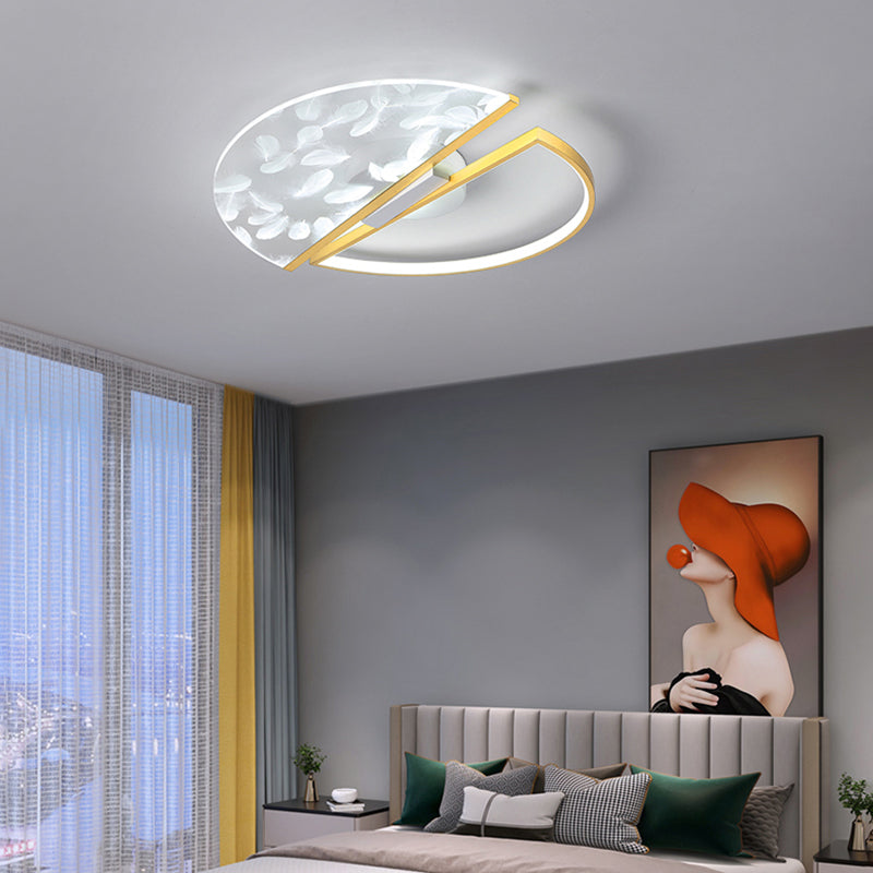 Geometry LED Flush Mount Light Contemporary Style Ceiling Lights for  Bedroom