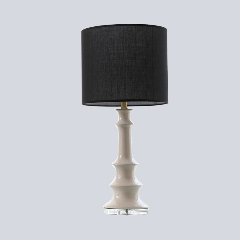 Lampe de nuit à teinte droite tissu contemporain 1 tête de lecture de tête en noir