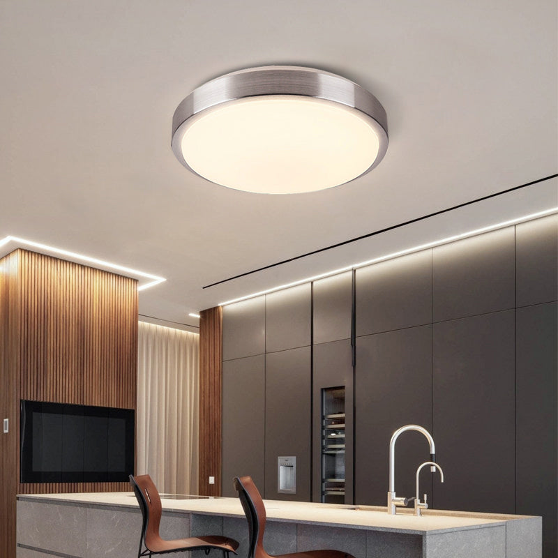 Lámpara de techo redonda sencilla de montaje empotrado LED de aluminio para sala de estar