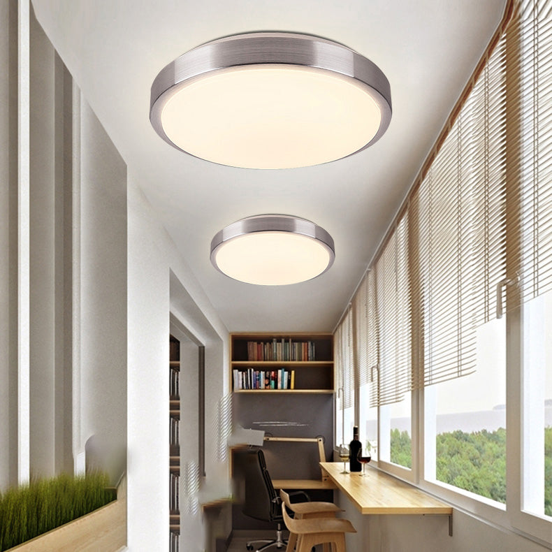 Lámpara de techo redonda sencilla de montaje empotrado LED de aluminio para sala de estar