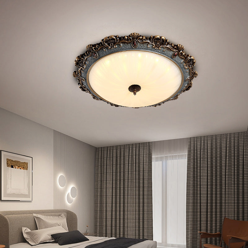 Traditional Style Retro Ceiling Lamp Bedroom Drawing Room Flush Mount Light Fixture