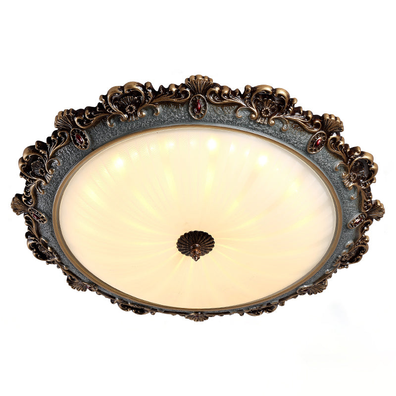 Traditional Style Retro Ceiling Lamp Bedroom Drawing Room Flush Mount Light Fixture