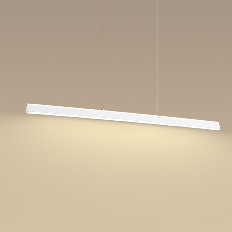 Nordic Simple Island Light Fixture Modern Long Strip LED Pendant Light for Dining Room