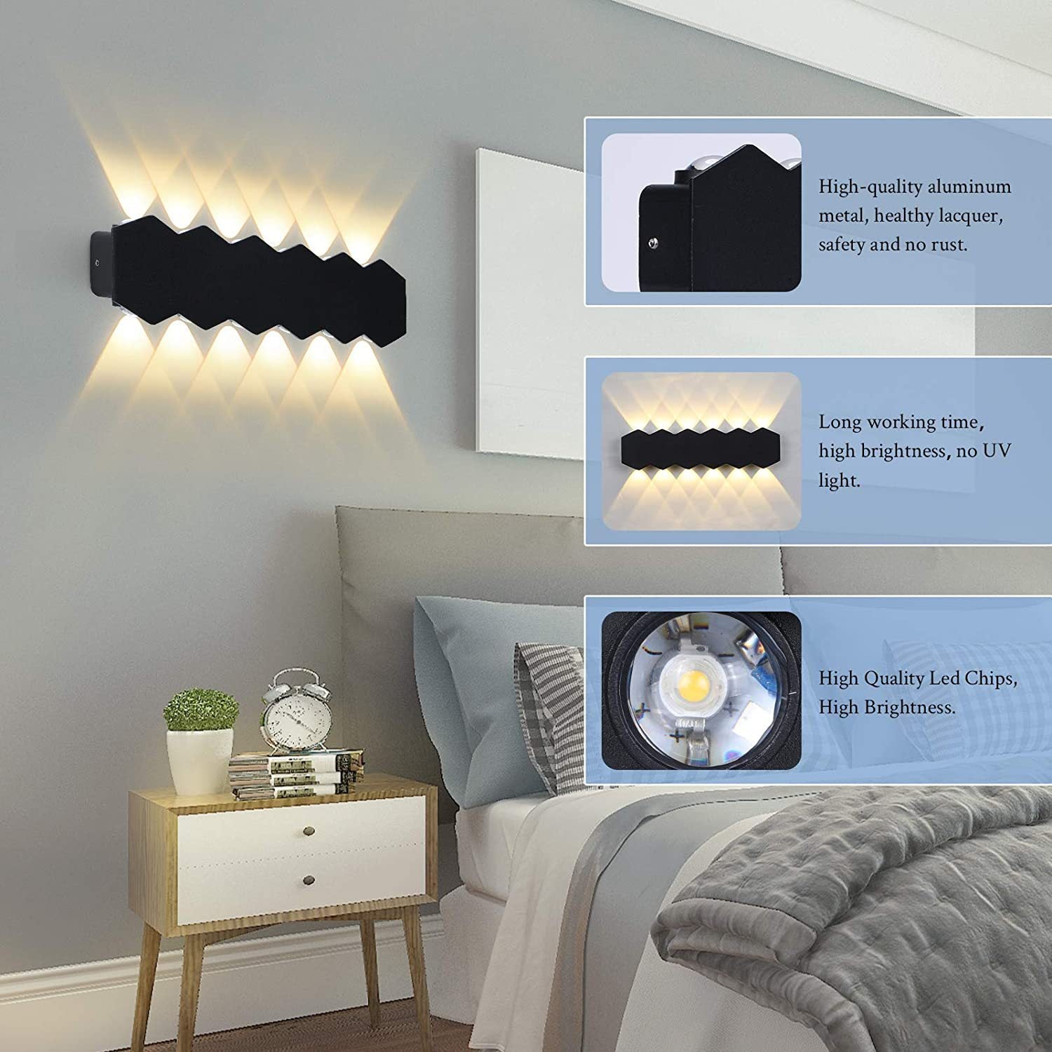 Luz de pared múltiple LED de pared de pared moderno para sala de estar para sala de estar