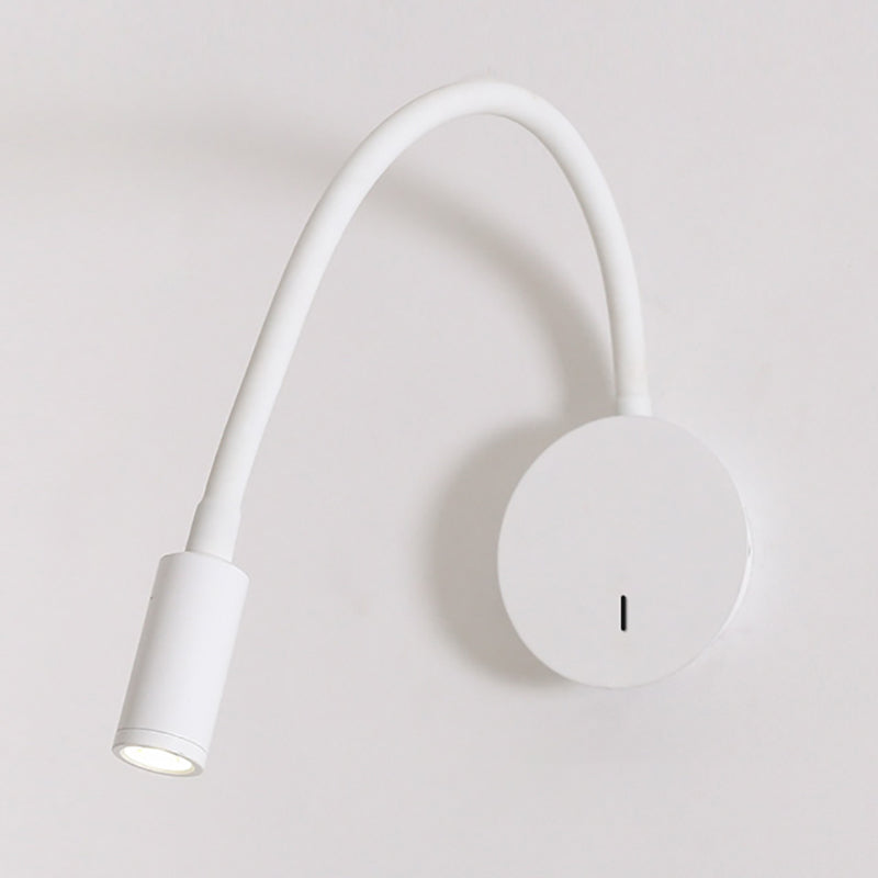 Modern Metallic Reading Lamp Household Wall Sconce Fixture with Adjustable Arm for Bedroom