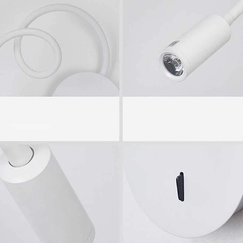 Lámpara de lectura metálica moderna Factura de la pared del hogar con brazo ajustable para el dormitorio