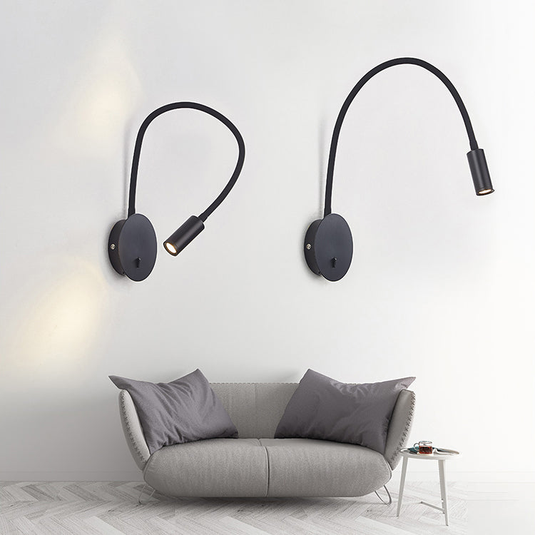 Lámpara de lectura metálica moderna Factura de la pared del hogar con brazo ajustable para el dormitorio