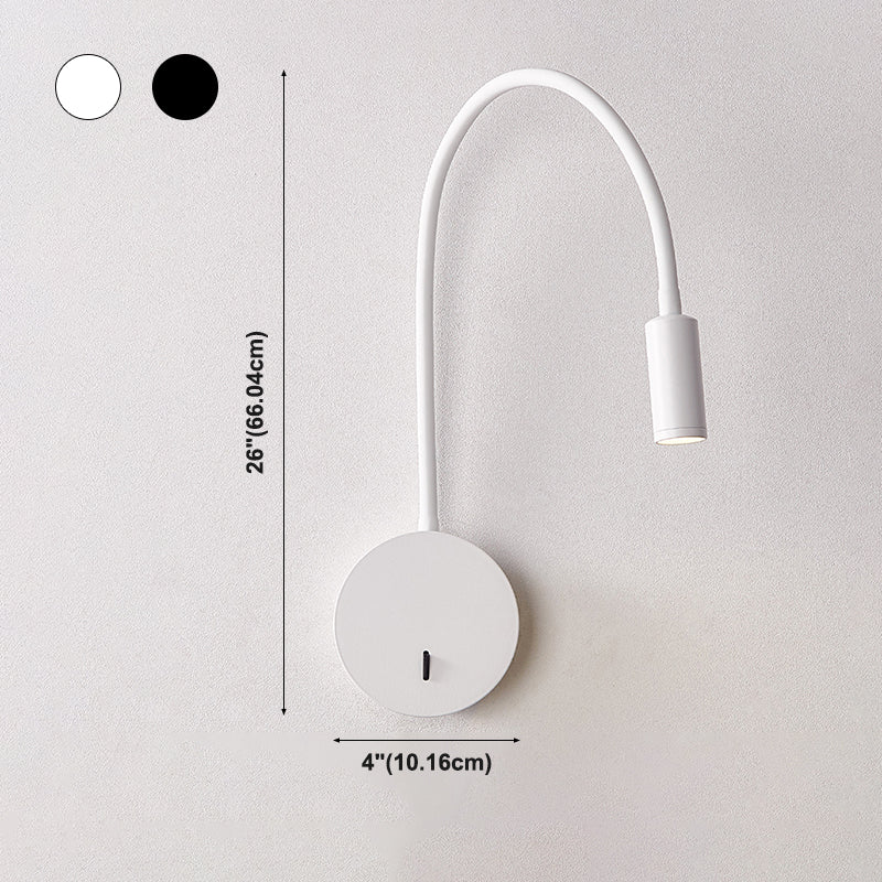 Lámpara de lectura metálica moderna Factura de la pared del hogar con brazo ajustable para el dormitorio