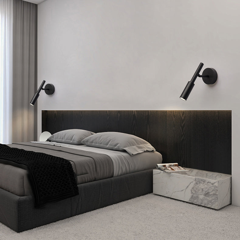 Luz de lectura rotativa de luz de pared metálica de estilo moderno para sala de estar de dormitorio de hotel