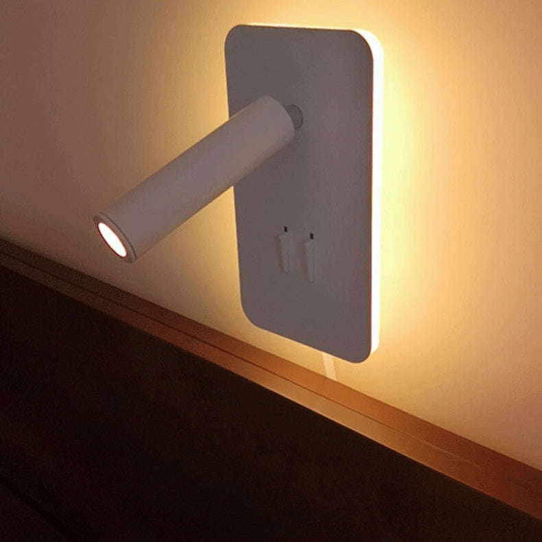 Lámpara de lectura de sombra de metal de matriz de estilo de estilo contemporáneo para el dormitorio