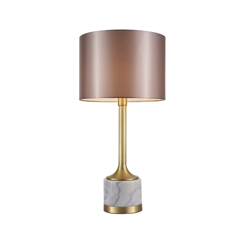 Stof cilindrisch tafellicht minimalisme 1 lamp grijs nachtkastje lamp voor woonkamer