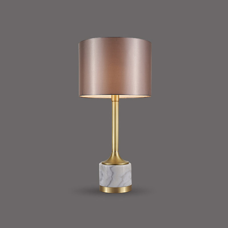 Stof cilindrisch tafellicht minimalisme 1 lamp grijs nachtkastje lamp voor woonkamer