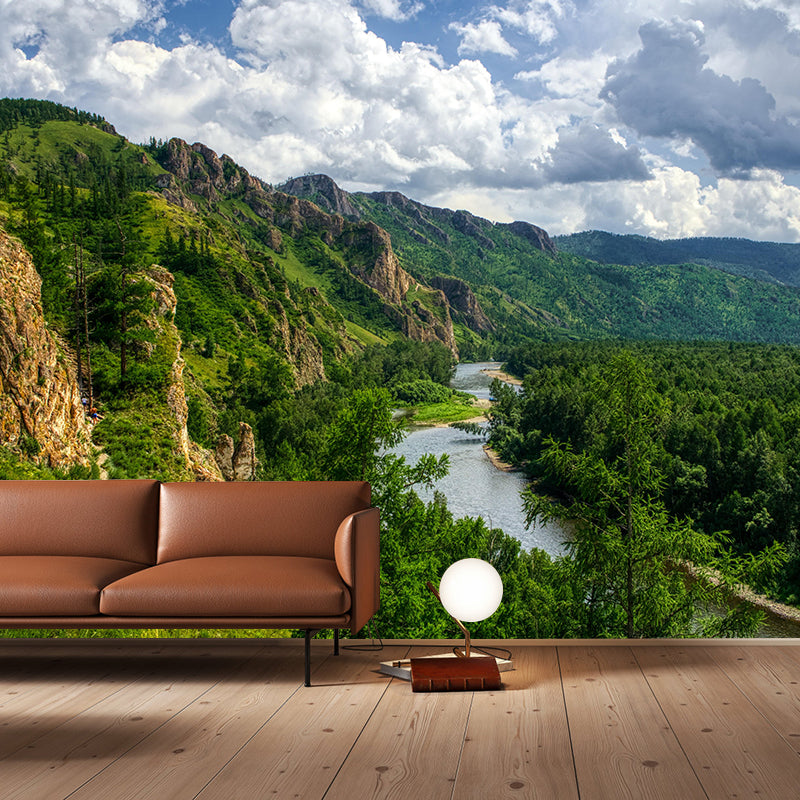 Mountain Mural Horizontal Photography Environment Friendly Wallpaper for Bedroom