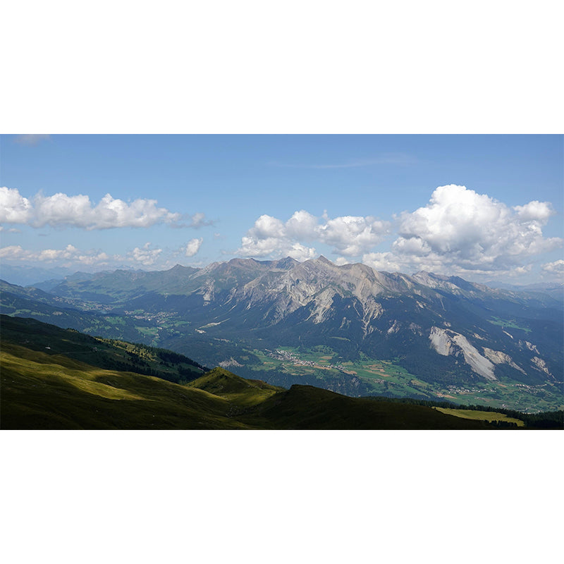 Horizontal Photography Mountain Mural Environment Friendly Wallpaper for Room