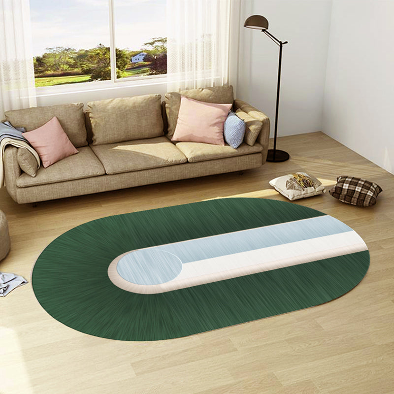 Fancy Modern Area Rug Geometric Pattern Polyester Area Carpet Stain Resistant Rug for Home Decor