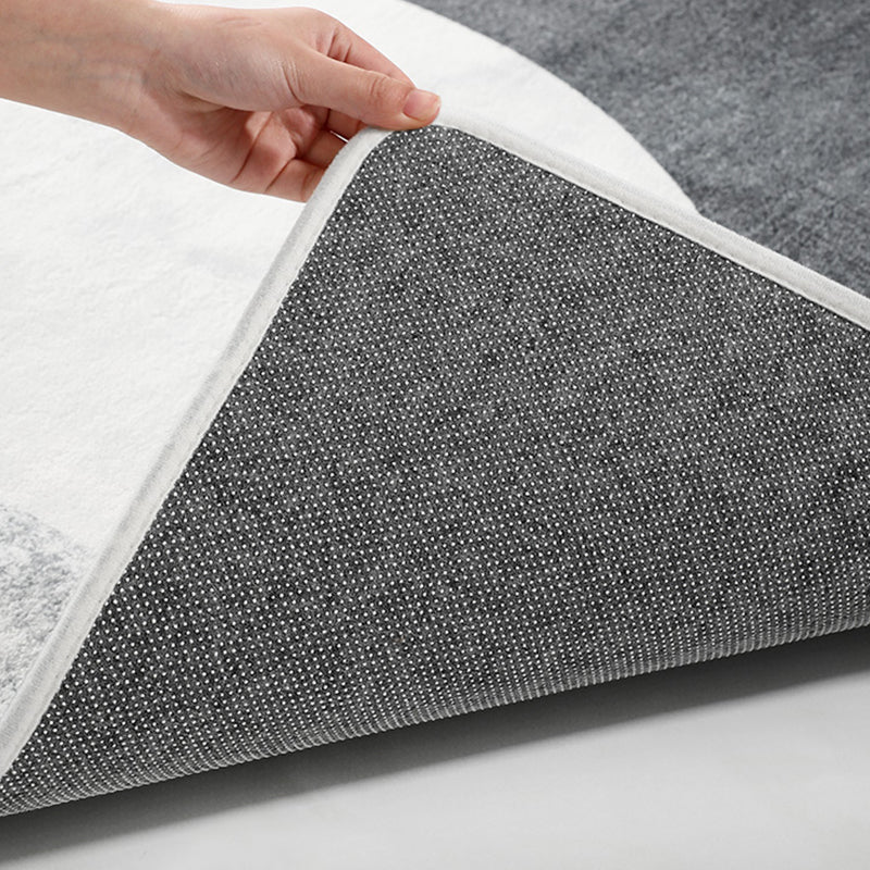 Black Modern Rug Blended Striped Rug Non-Slip Backing Rug for Home Decor