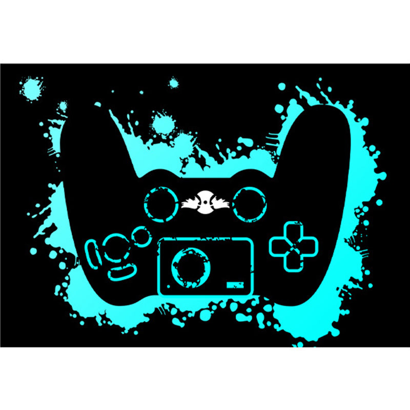 Black Polyester Carpet Leisure Game Pad Pattern Area Rug Stain Resistant Carpet for Home Decor