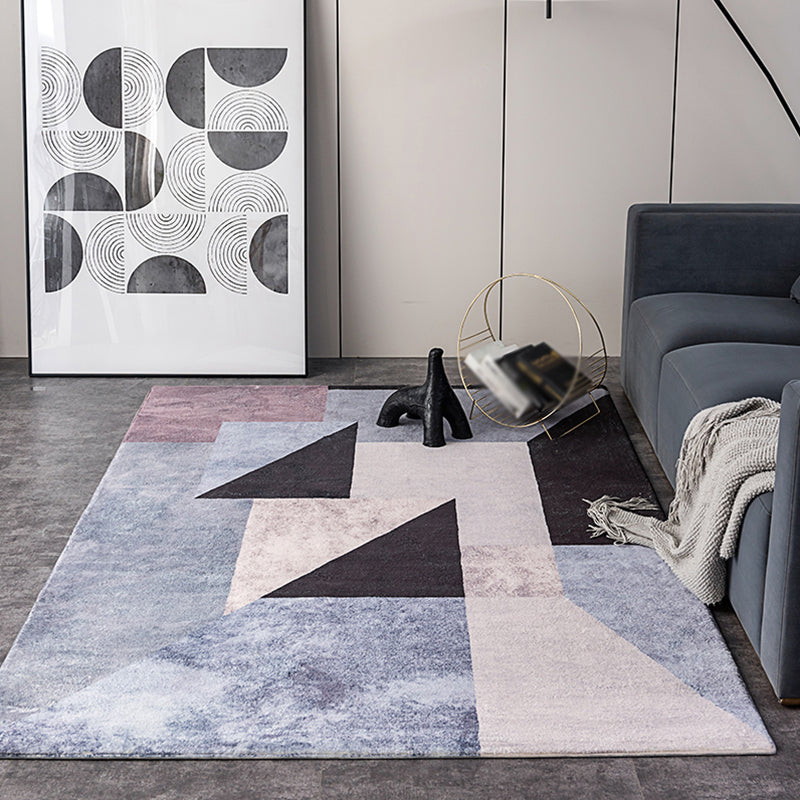 Reddish Brown Graphic Carpet Blending Modern Carpet Washable Carpet for Home Decor