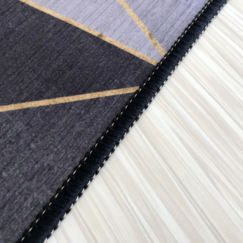 Gray Contemporary Carpet Blending Graphic Carpet Stain Resistant Carpet for Drawing Room