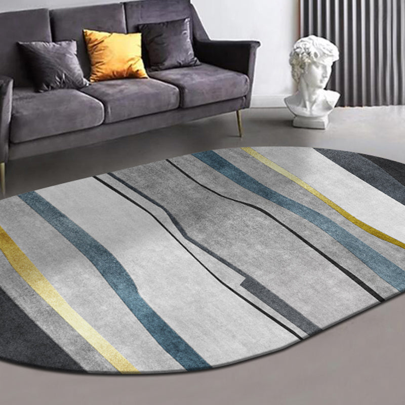 Gold Simple Carpet Blending Graphic Carpet Stain Resistant Carpet for Living Room