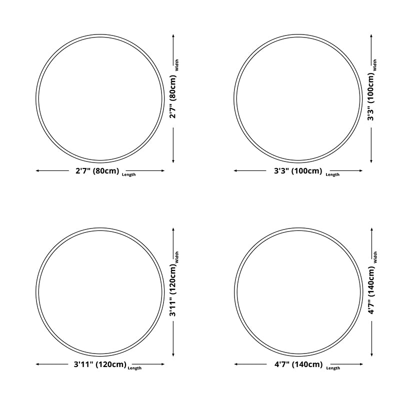 Round Leopard Printed Carpet Polyester Modern Rug Non-Slip Backing Area Carpet for Living Room