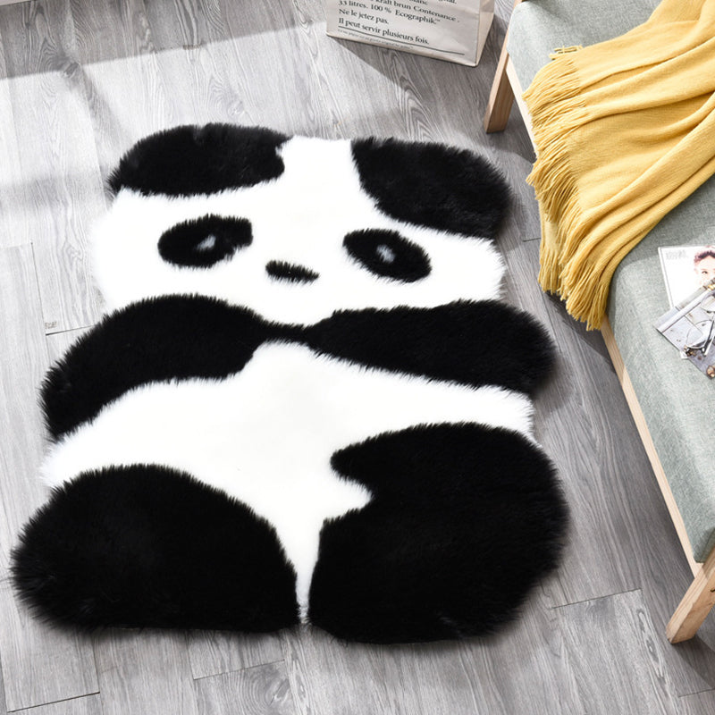 Funky Tiger Pattern Rug Faux Fur Indoor Carpet Non-Slip Backing Area Carpet for Living Room