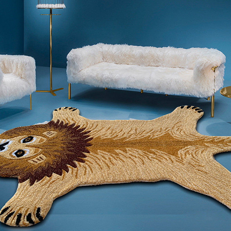 Stilvoller Innenteppich Freizeittiere Muster Teppich Polyester Flecken widerstandsfähiger Teppich für Wohnzimmer