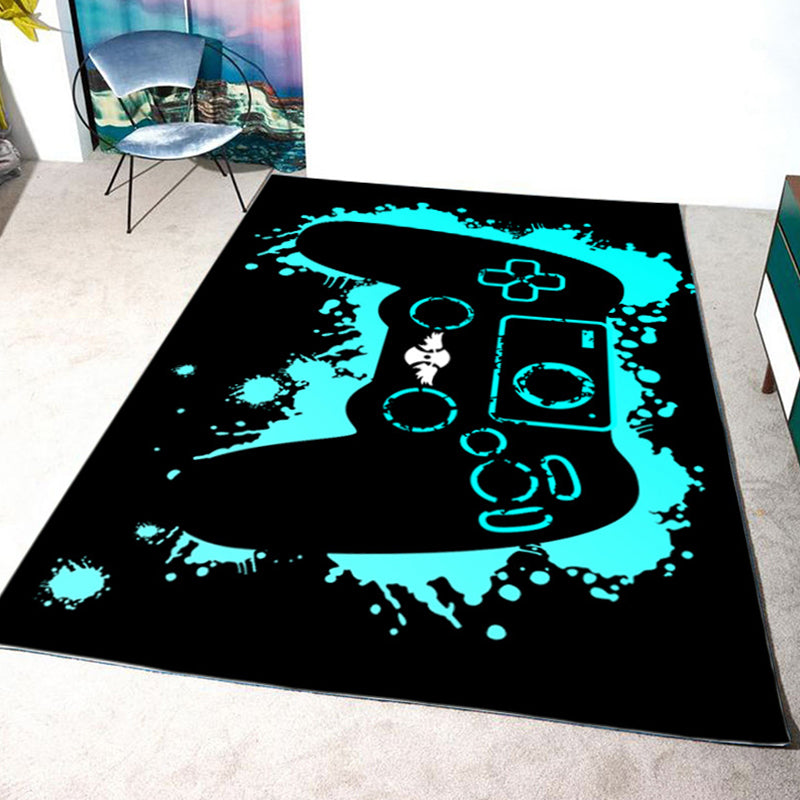 Novelty Game Controller Pattern Carpet Polyester Rug Stain Resistant Area Rug for Home Decoration