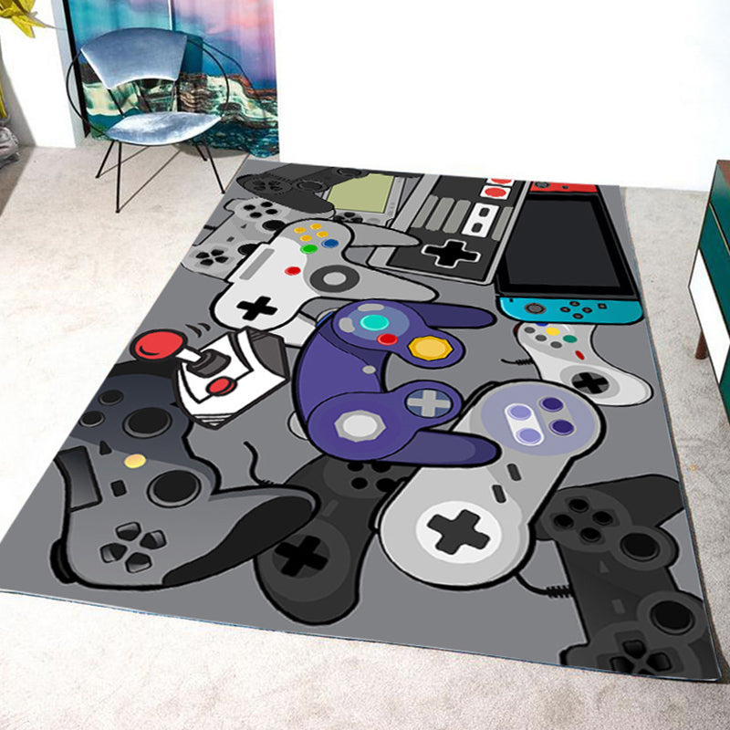 Novelty Game Controller Pattern Carpet Polyester Rug Stain Resistant Area Rug for Home Decoration