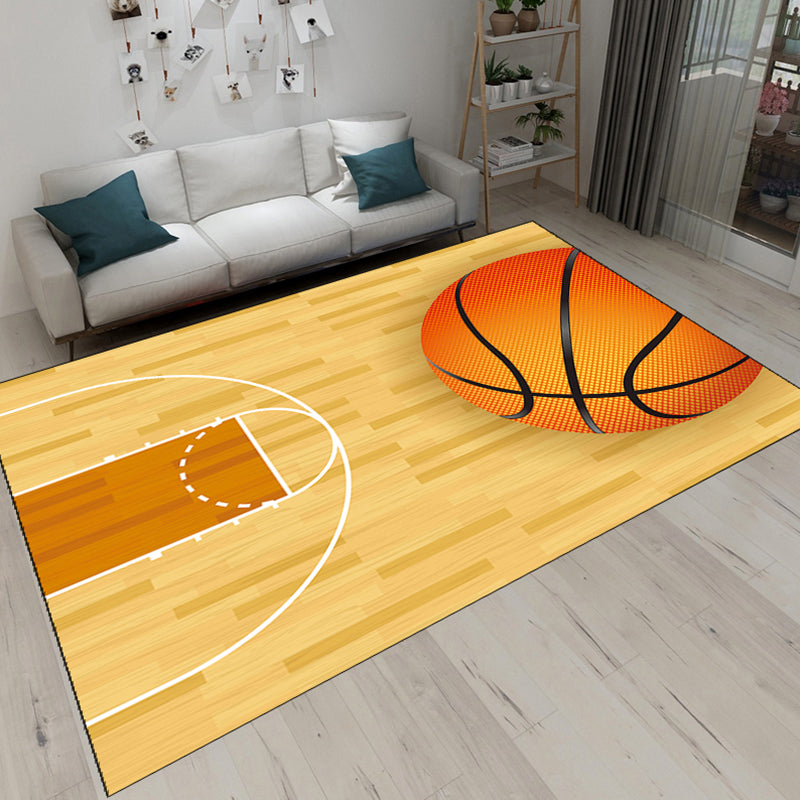 Fancy Court Pattern Area Rug Modern Polyester Area Carpet Stain Resistant Rug for Home Decor