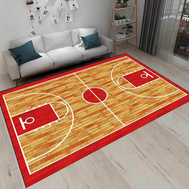 Fancy Court Pattern Area Rug Modern Polyester Area Carpet Stain Resistant Rug for Home Decor