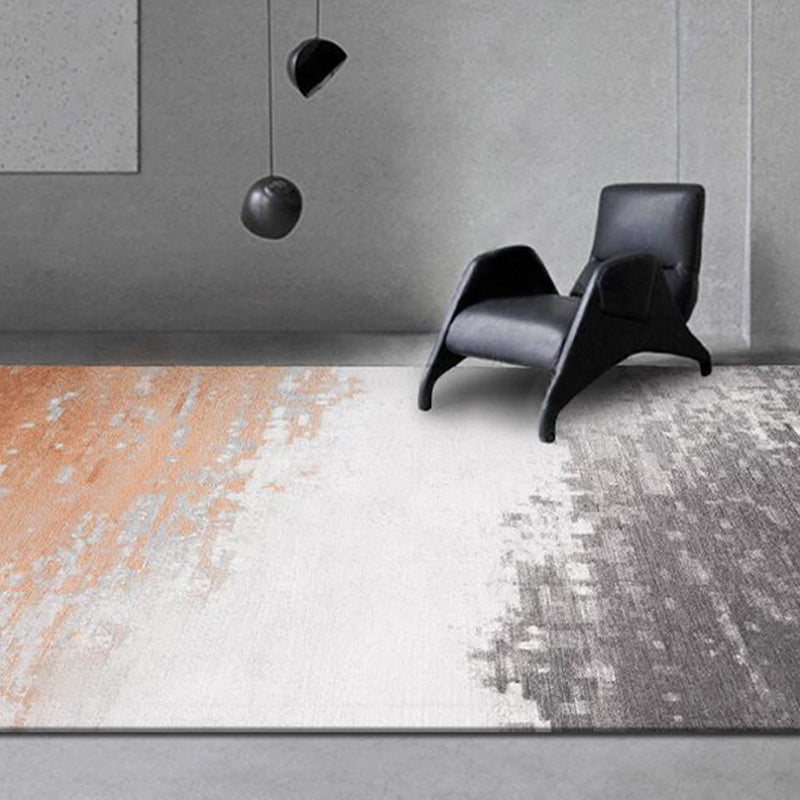 White Modern Carpet Polyester Abstract Pattern Carpet Washable Carpet for Home Decor