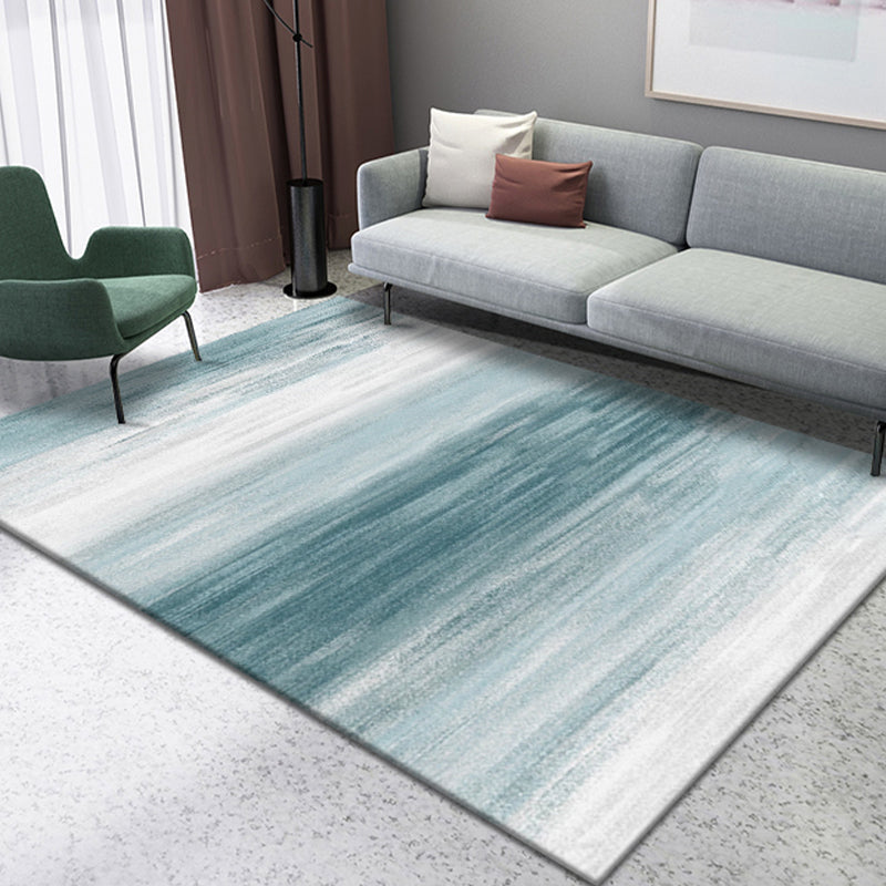 White Modern Carpet Polyester Abstract Pattern Carpet Washable Carpet for Home Decor