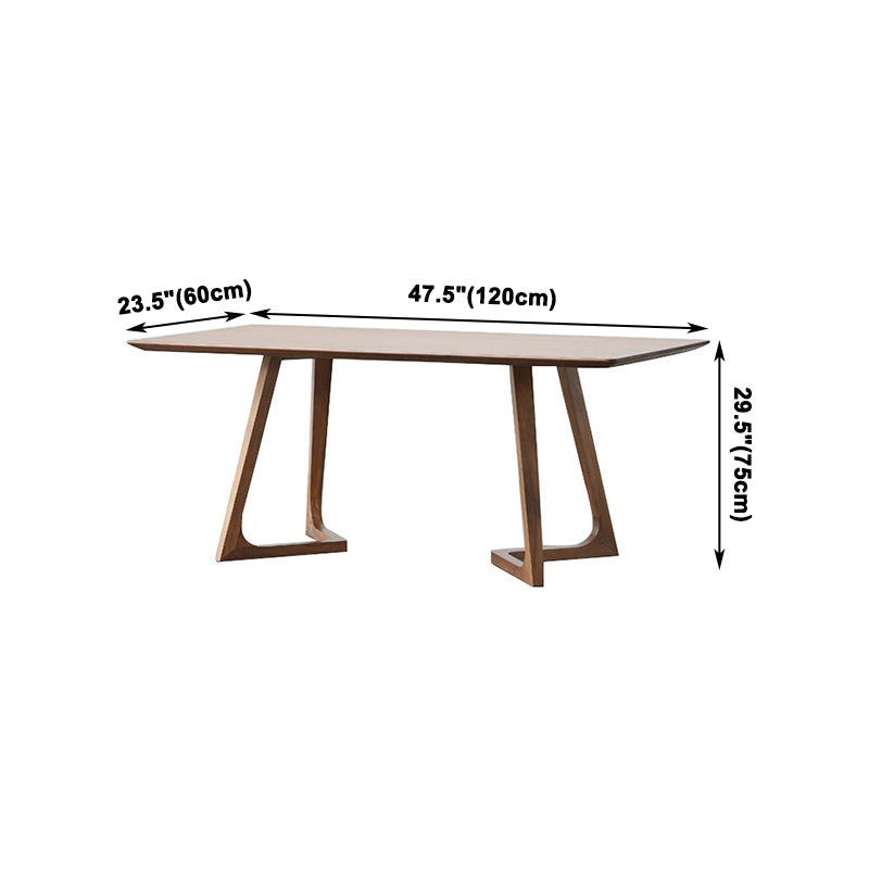 Double Pedestal Home Furniture Pine Solid Wood Rectangle Dining Room Collection
