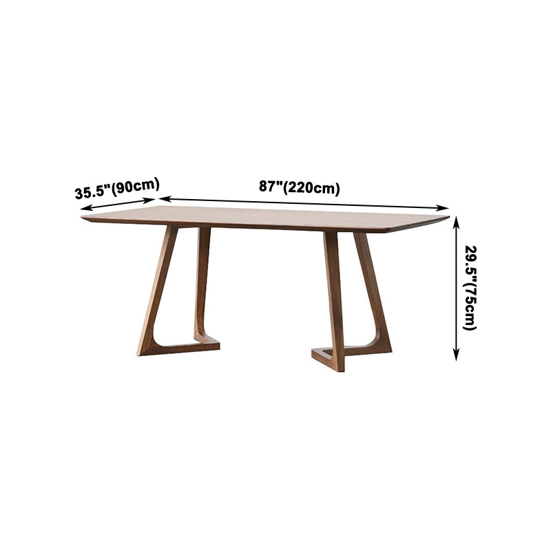 Double Pedestal Home Furniture Pine Solid Wood Rectangle Dining Room Collection