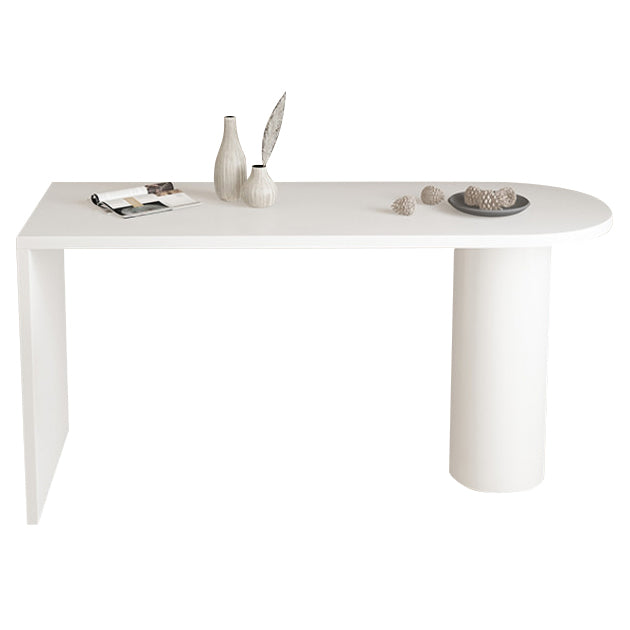 Free Form Solid Wood Four-Color Dining Table Simplicity Double Pedestal Table for Dining Room