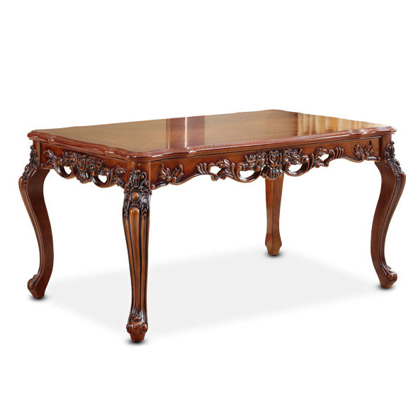 Style victorien de table fixe de table à manger de couleur en bois de forme de rectangle avec 4 jambes