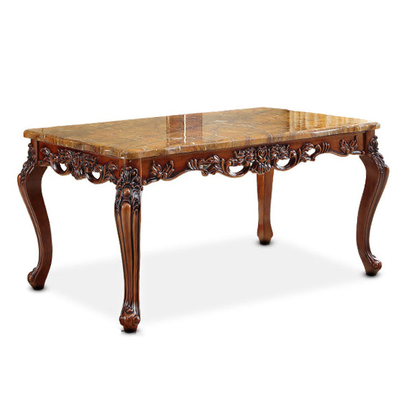 Style victorien de table fixe de table à manger de couleur en bois de forme de rectangle avec 4 jambes