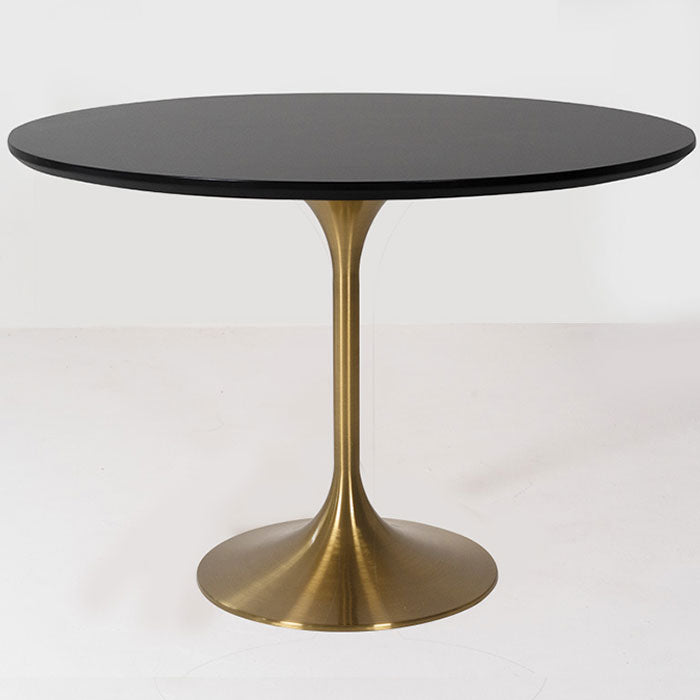 Metal Contemporary Round Dining Table Solid Wood Table for Dining Room