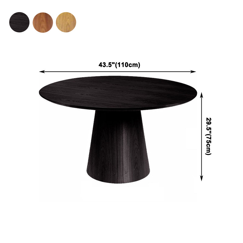 Solid Wood Contemporary Round Dining Table Wood Top Table for Kitchen