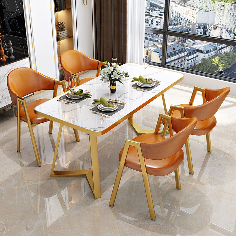 Mesa de comedor de Top White Glam White Mesa de comedor estándar para la cocina