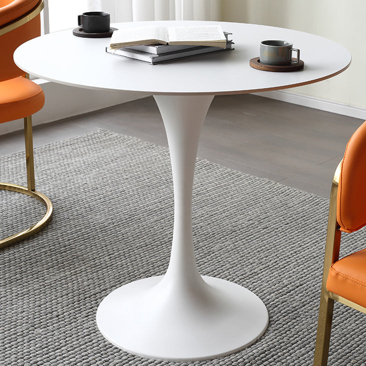 Metal Modern Round Table Sintered Stone Table for Kitchen and Dining Room