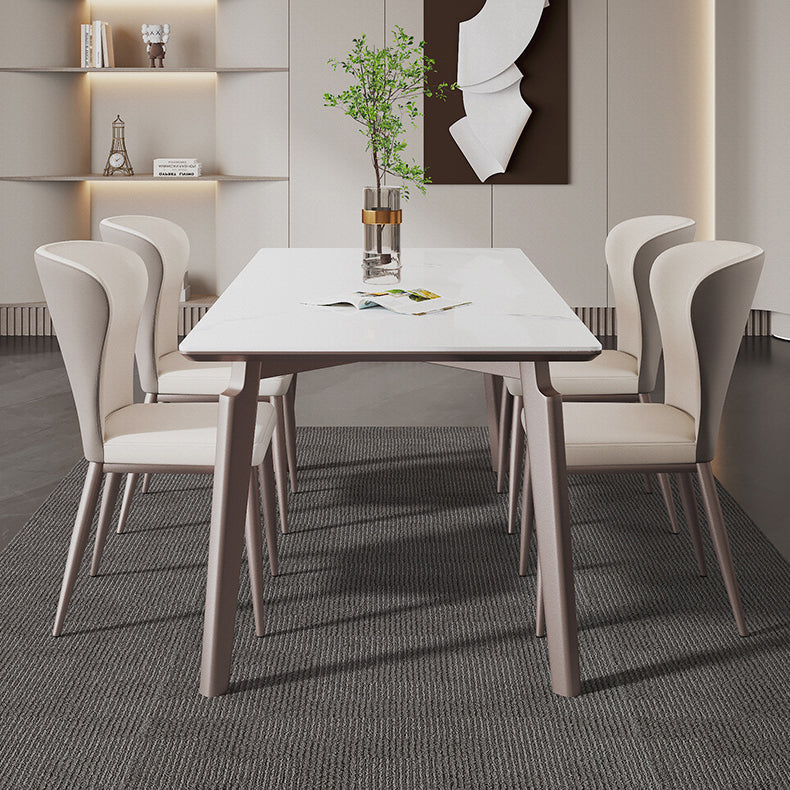 Mesa de comedor rectangular de mediados de siglo Muebles para el comedor de piedra muebles para el hogar