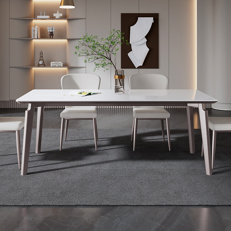 Mesa de comedor rectangular de mediados de siglo Muebles para el comedor de piedra muebles para el hogar