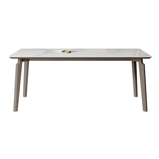 Mesa de comedor rectangular de mediados de siglo Muebles para el comedor de piedra muebles para el hogar