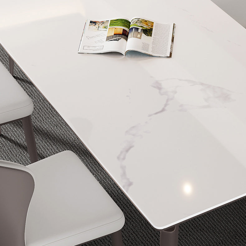 Mesa de comedor rectangular de mediados de siglo Muebles para el comedor de piedra muebles para el hogar