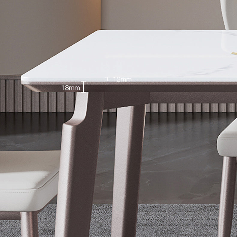 Mesa de comedor rectangular de mediados de siglo Muebles para el comedor de piedra muebles para el hogar