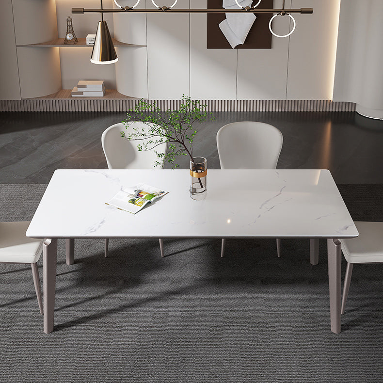 Mesa de comedor rectangular de mediados de siglo Muebles para el comedor de piedra muebles para el hogar