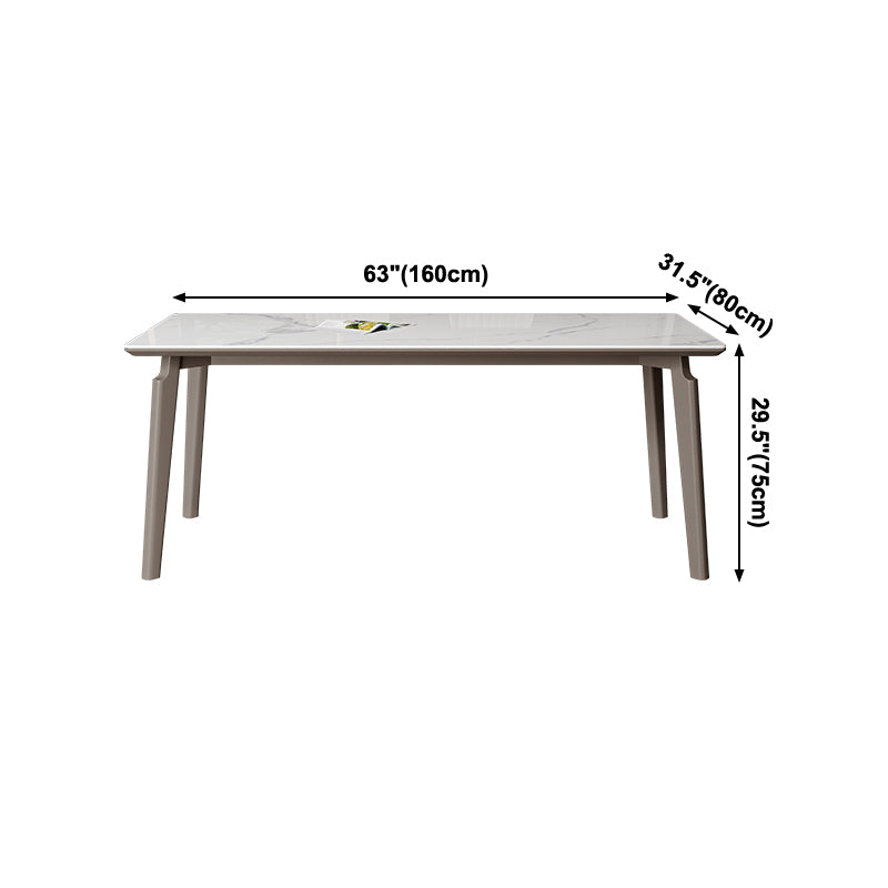 Mesa de comedor rectangular de mediados de siglo Muebles para el comedor de piedra muebles para el hogar