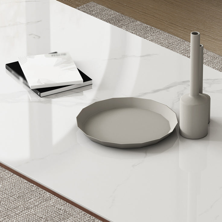 4 Legs Dining Site Table Midcentury Style Stone Dinette Table for Home Kitchen